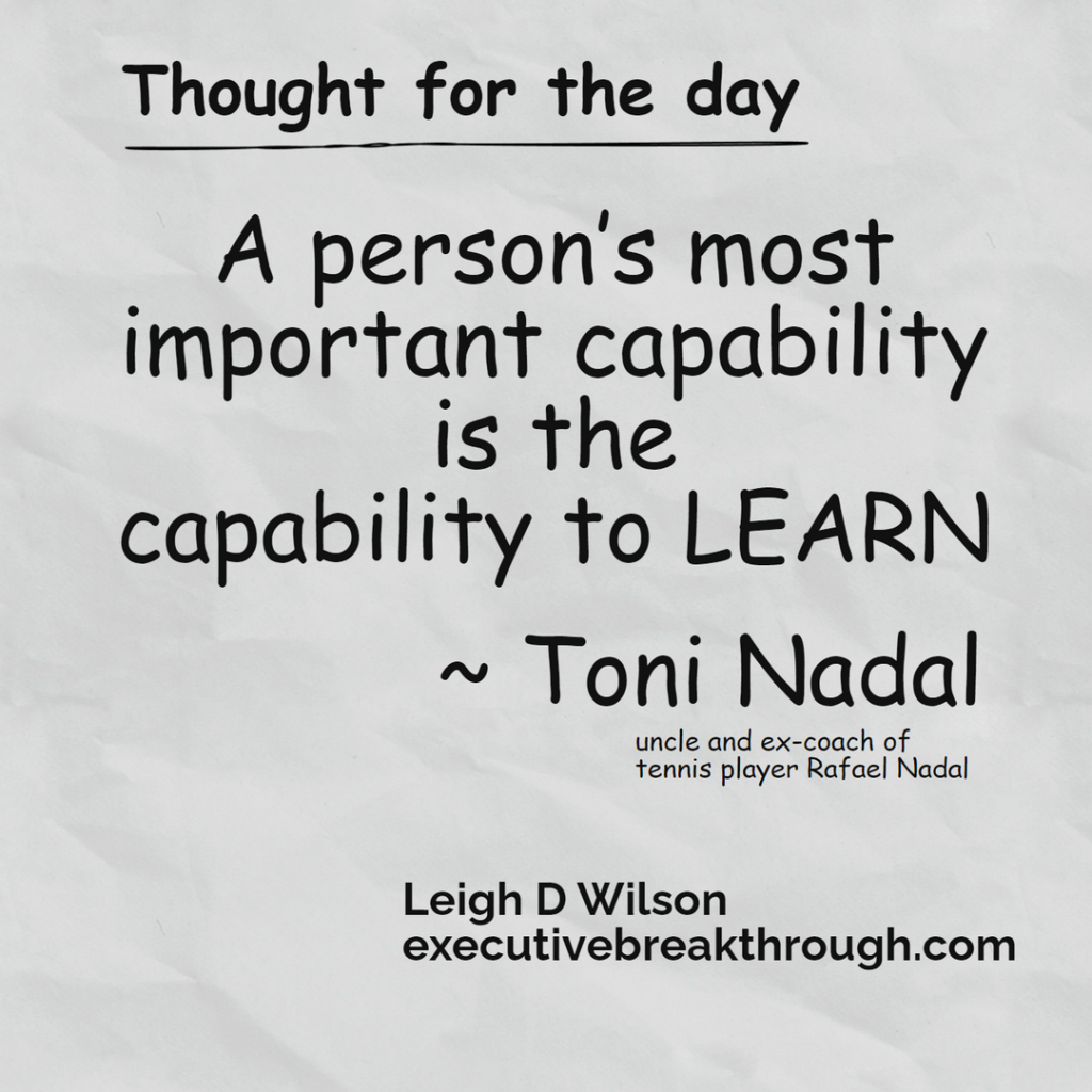 A person's most important capability