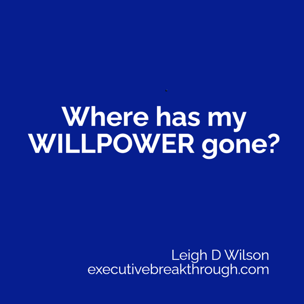 Where has my willpower gone?