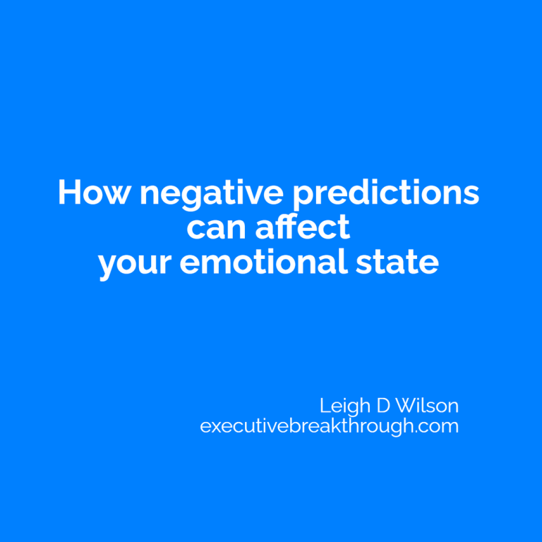 How negative predictions affect your emotional state