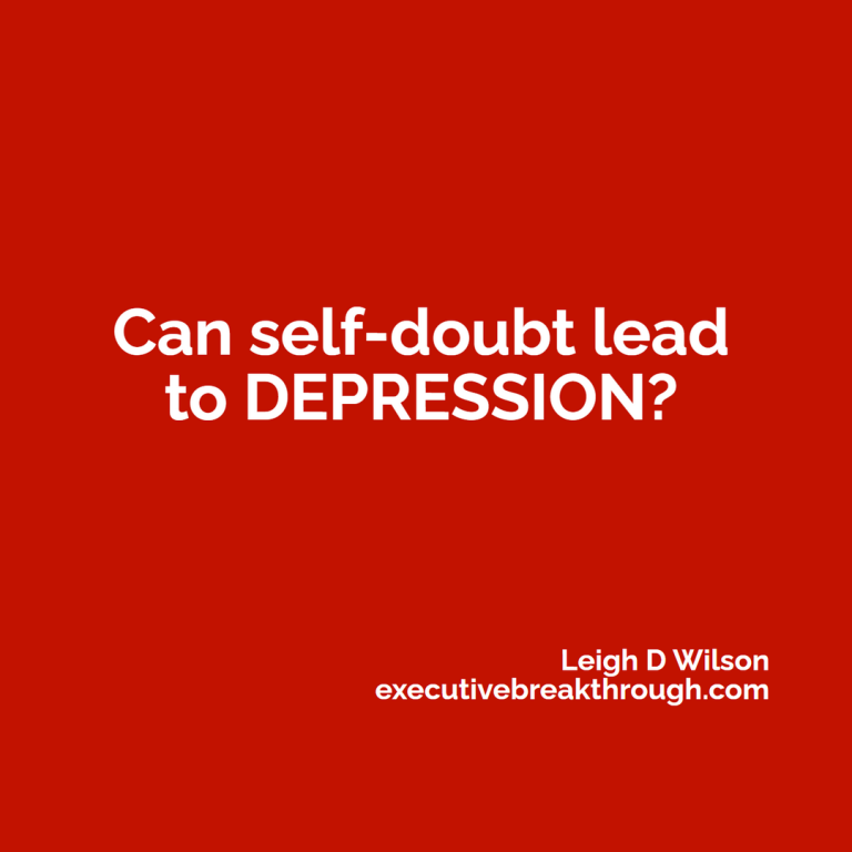 Can self-doubt lead to depression?