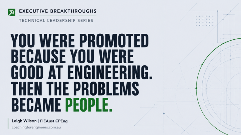 You Were Promoted Because You Were Good at Engineering. Then the Problems Became People.