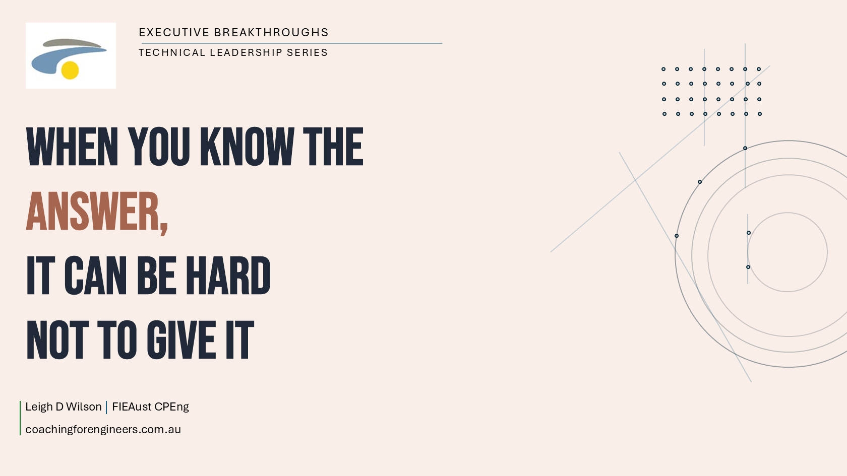 When You Know the Answer, It Can Be Hard Not to Give It